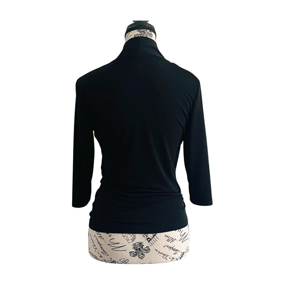 🇨🇦 Vintage Y2K Karel Black Purple Faux Two Piece Top | M Casual Top Color Pop - Picture 3 of 3